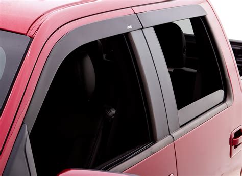 2020 Chevrolet Colorado Side Window Deflectors keep rain and other debris outside, allowing you to enjoy fresh air without risking your vehicles interior during inclement weather. . Avs window deflectors